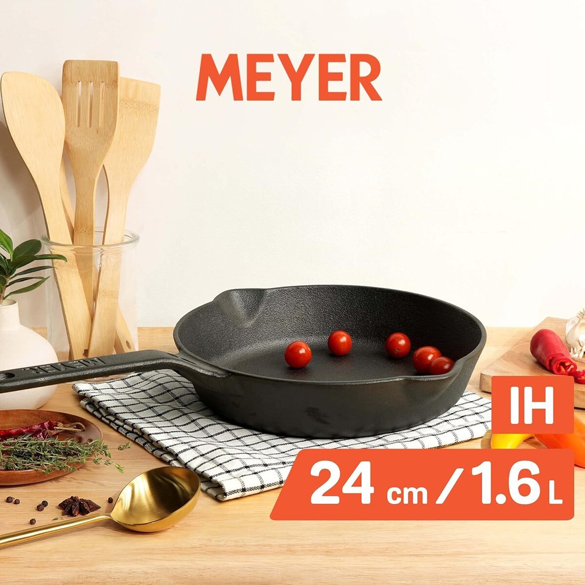 Meyer�Cast Iron Open Skillet 24cm 48242-C