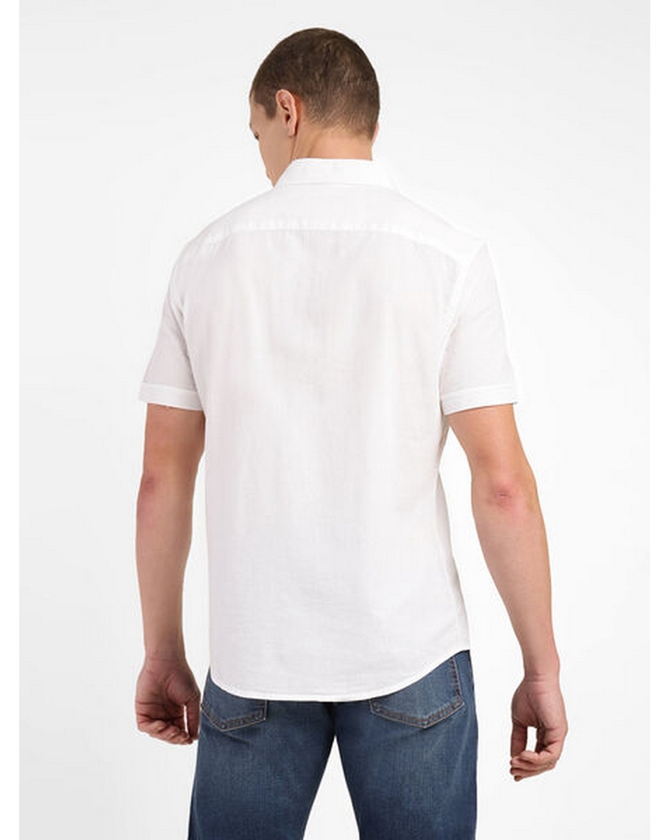 Levis Mens Solid White Classic Fit Casual Shirt