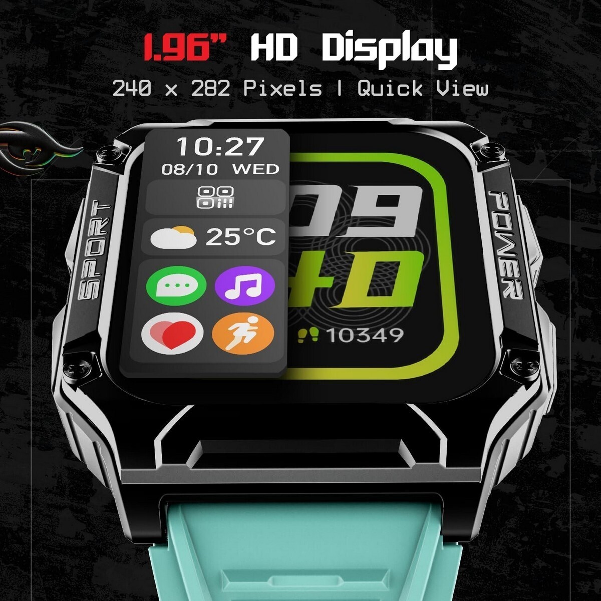 Boat Smart Watch Wave Armour 2 Teal Green