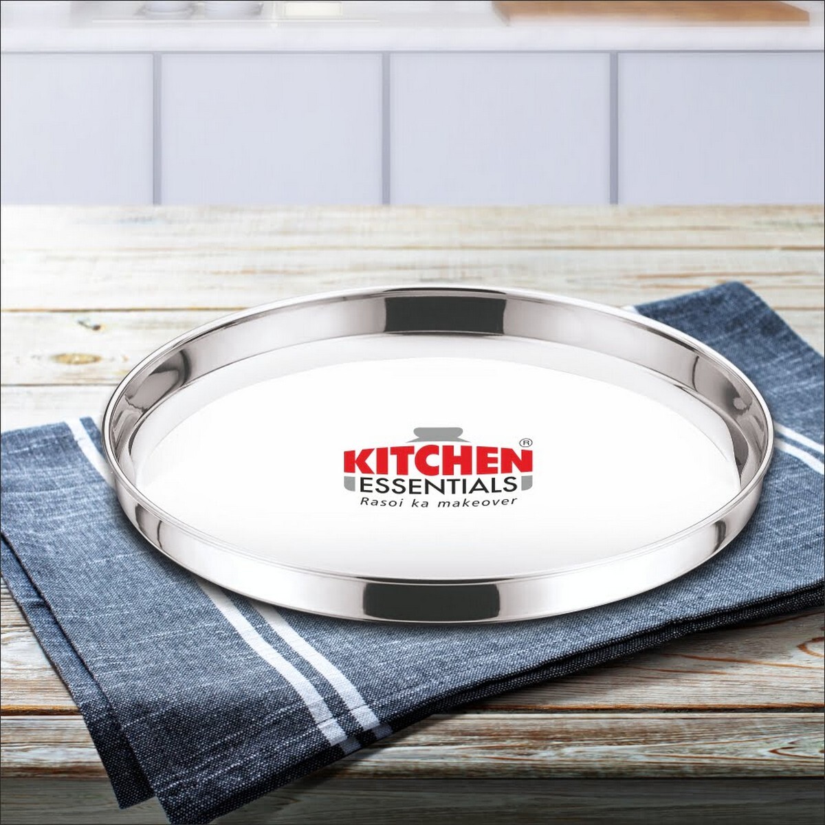 Kitchen Essential Stainless Steel Plate Khomcha NPB 14 M