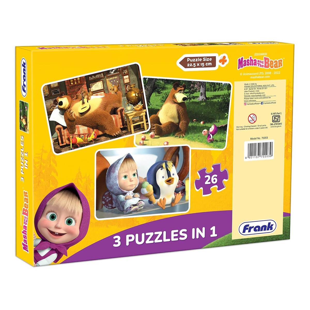 Frank Masha & The Bear 3In1 Puzzles 70203