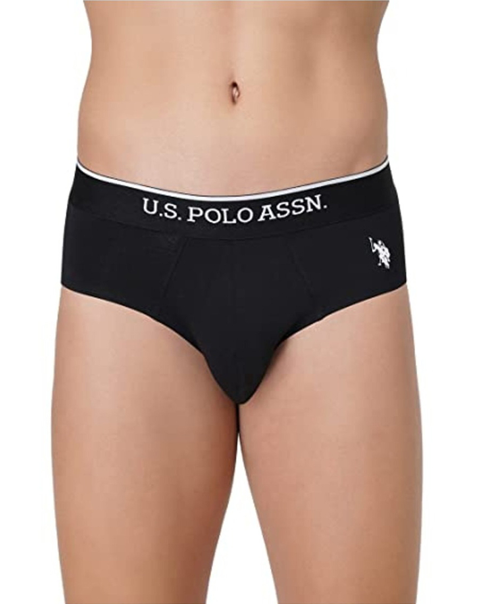 US POLO  Mens Brief EB004 Solid OE Assorted, Large