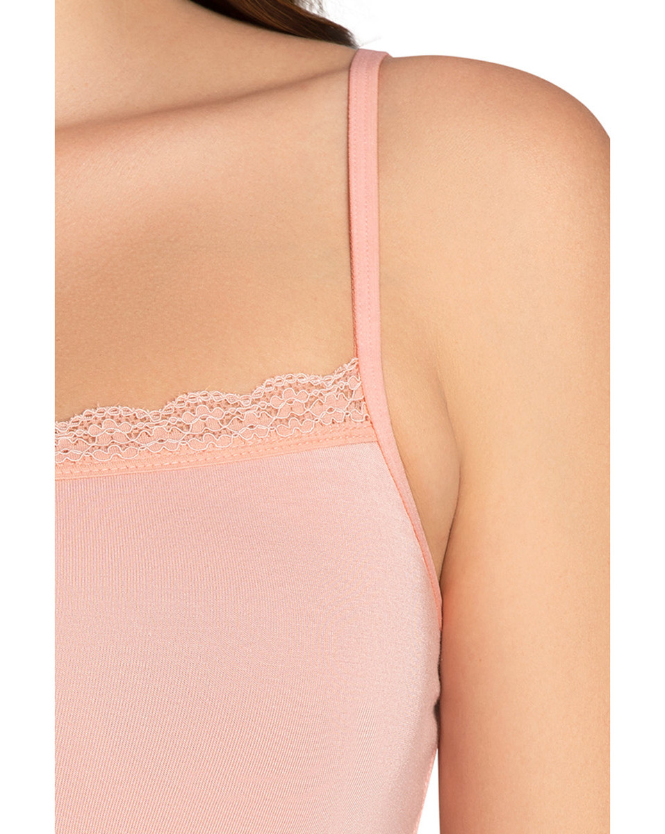 Amante Ladies Solid Impatiens Pink Camisole Double Extra Large