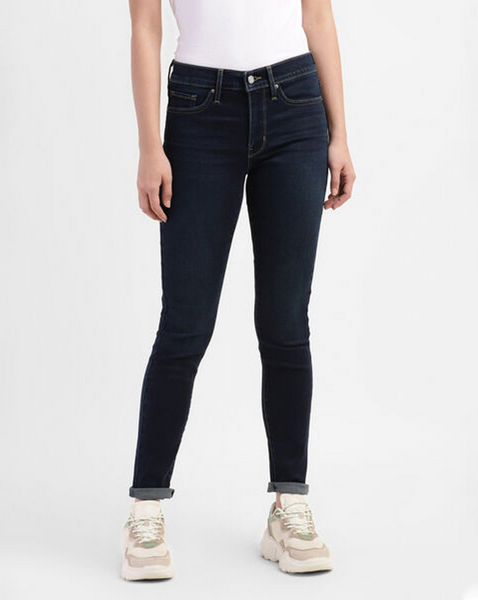 Buy Levis Ladies Solid Dark Blue Slim Fit Jeans Online - Lulu Hypermarket  India