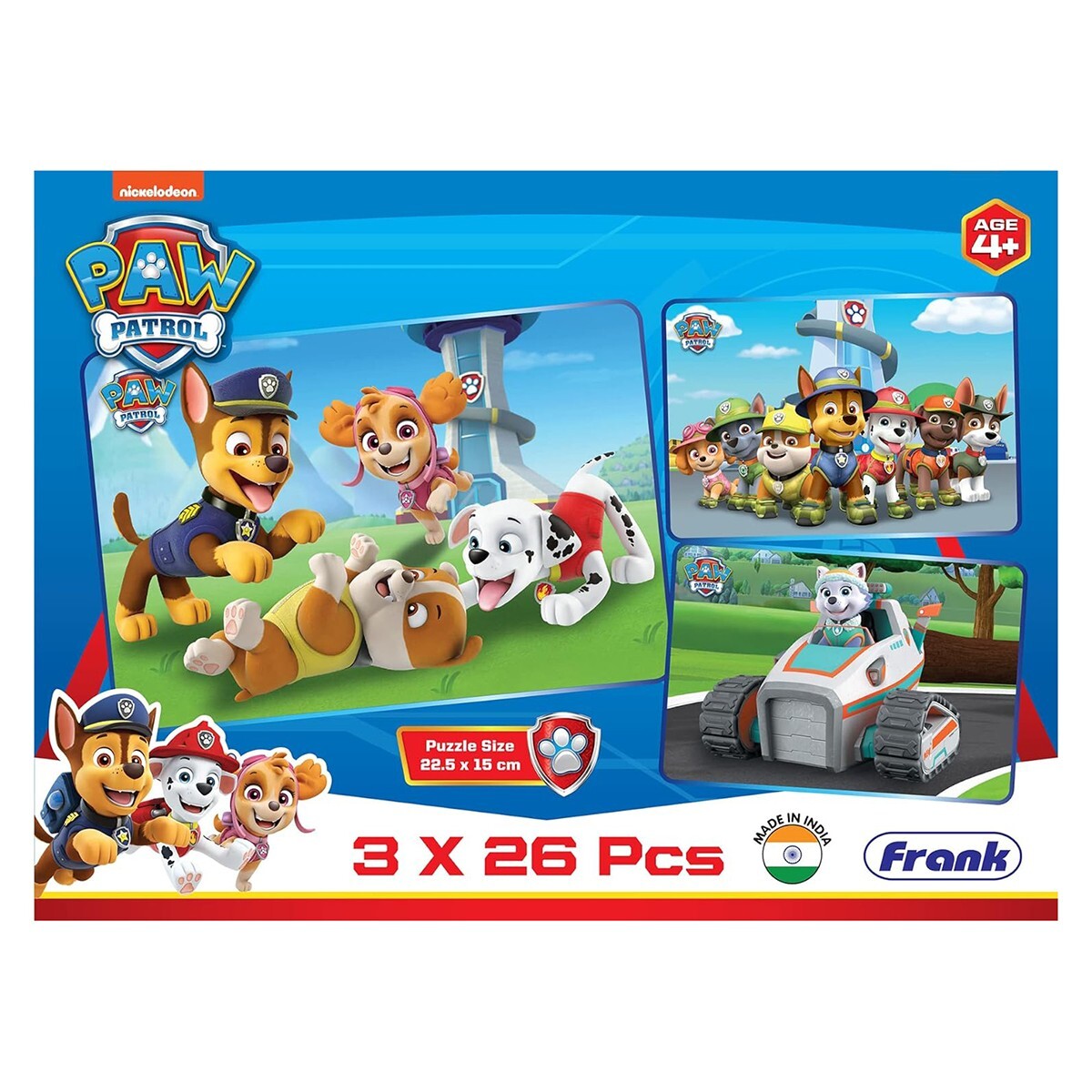 Frank Paw Patrol 3In1 Puzzles 26p 70305