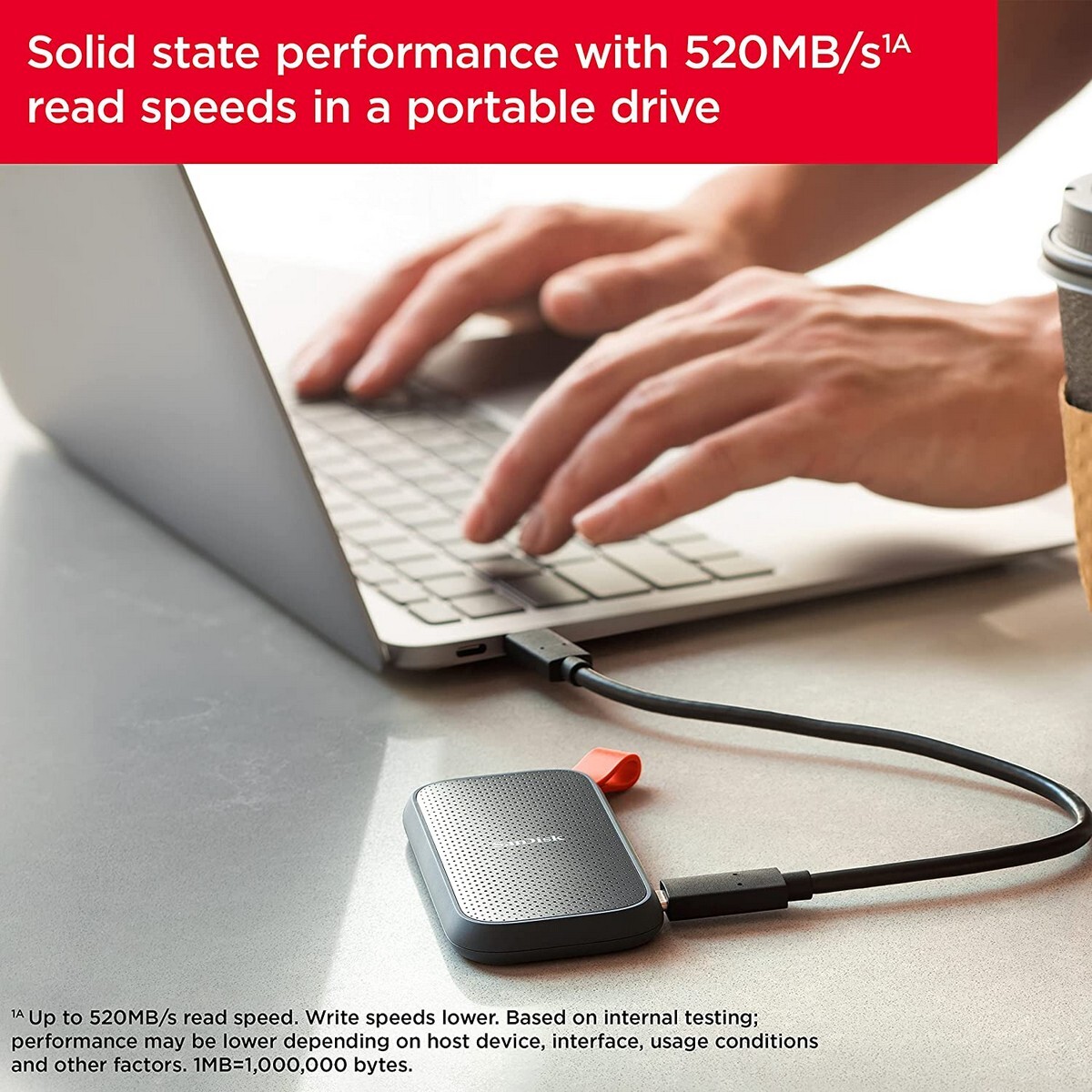 SanDisk E30 2 TB Portable 520 MB/s Solid State Drive
