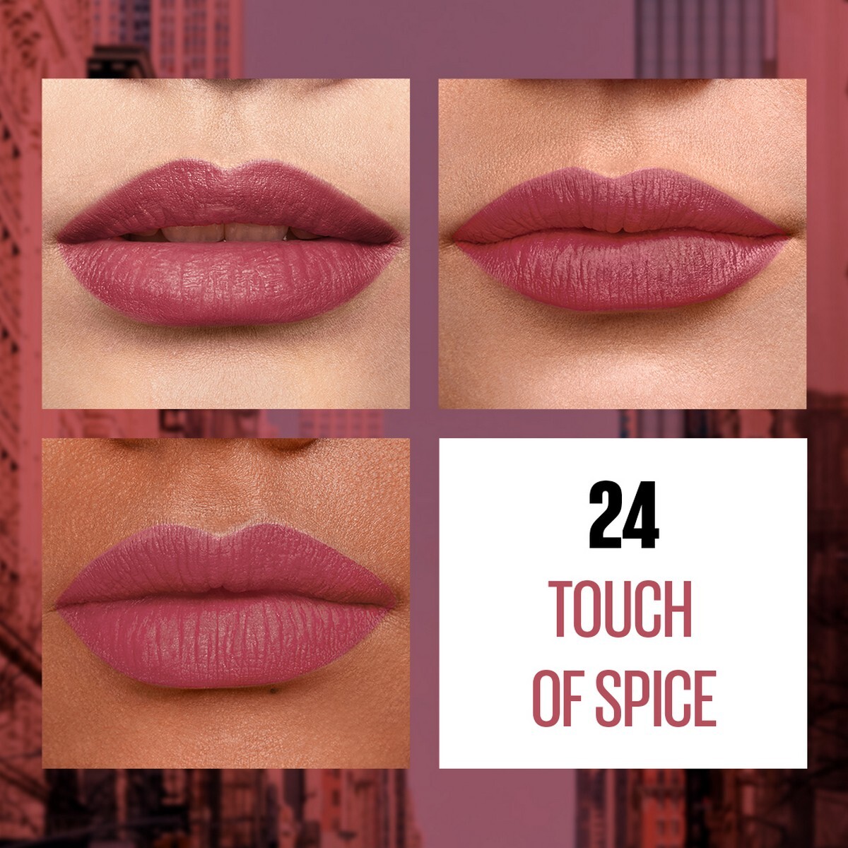 Maybelline New York Sensational Liquid Matte Lipstick, 24 Touch of Spice, 7ml - Liquid Lipstick Shades Delivering Intense Matte Color Effect