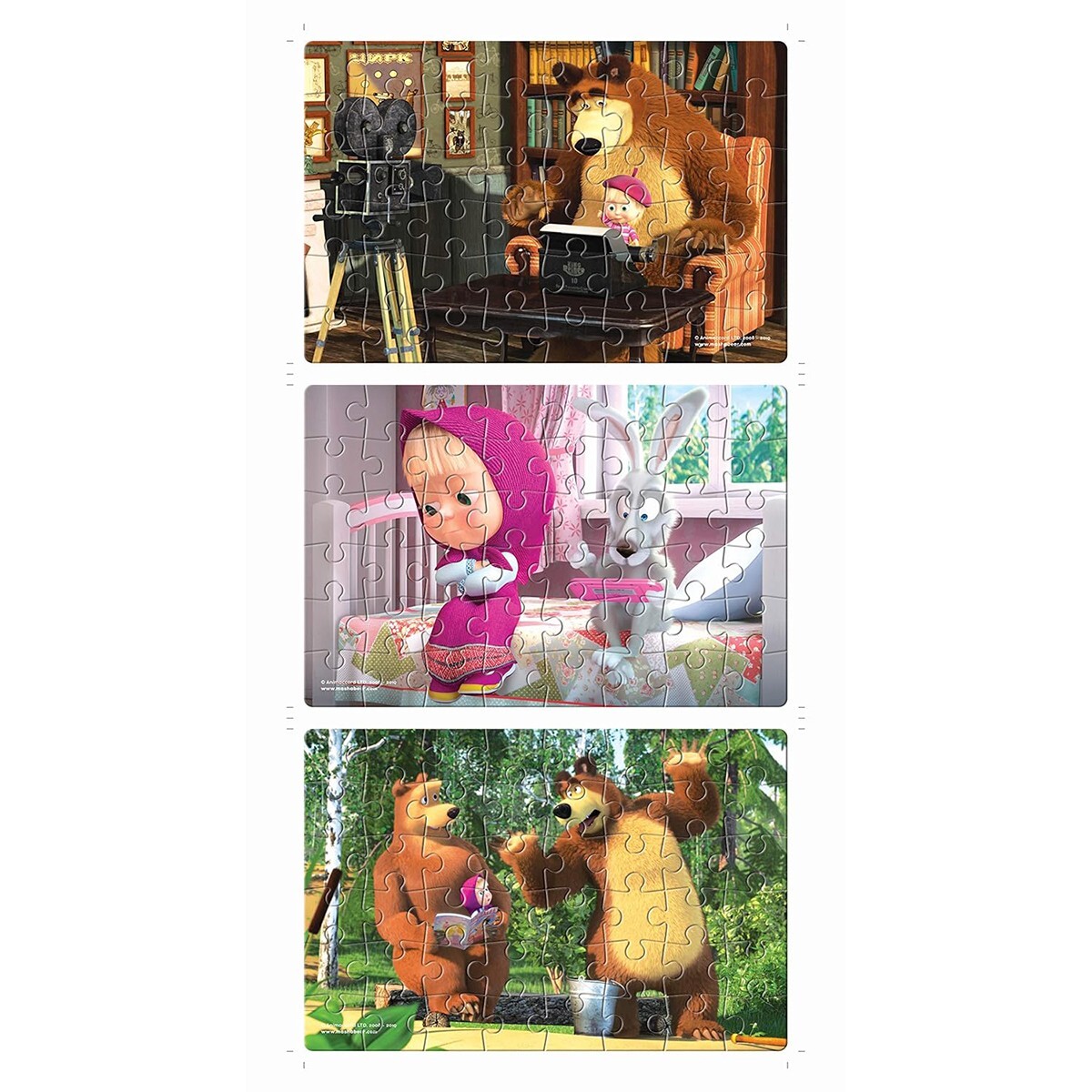 Frank Masha & The Bear 3In1 Puzzles 70204