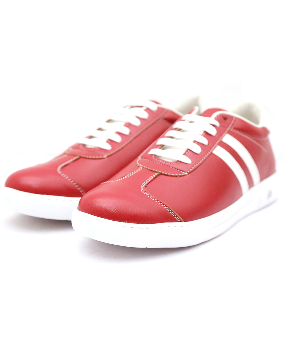 Tom Smith Mens Rexine Red Lace Up Casual Shoe
