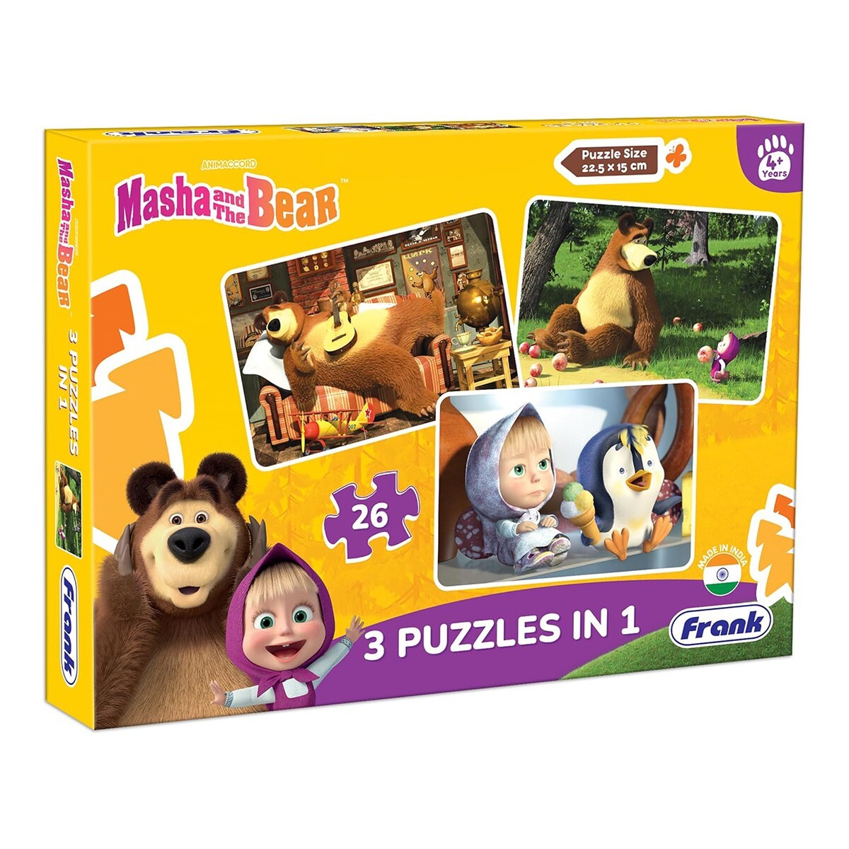 Frank Masha & The Bear 3In1 Puzzles 70203