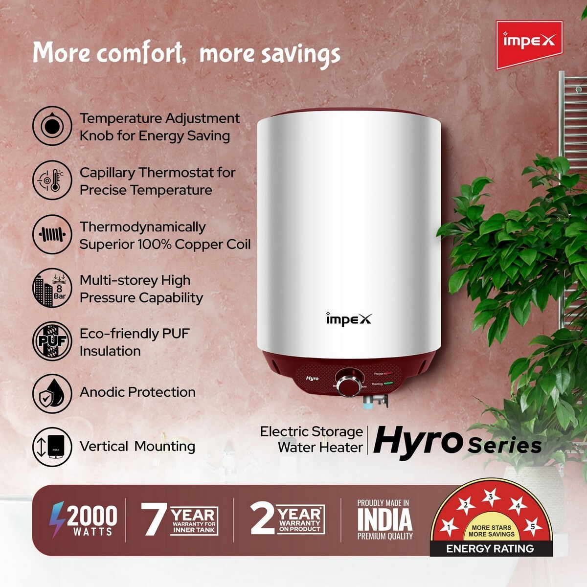 Impex Storage Water Heater Hyro 6L