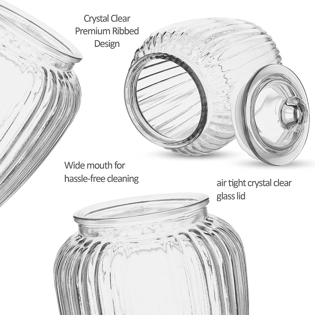 Treo Pot Jar With Glass Lid 670ml 2Pc