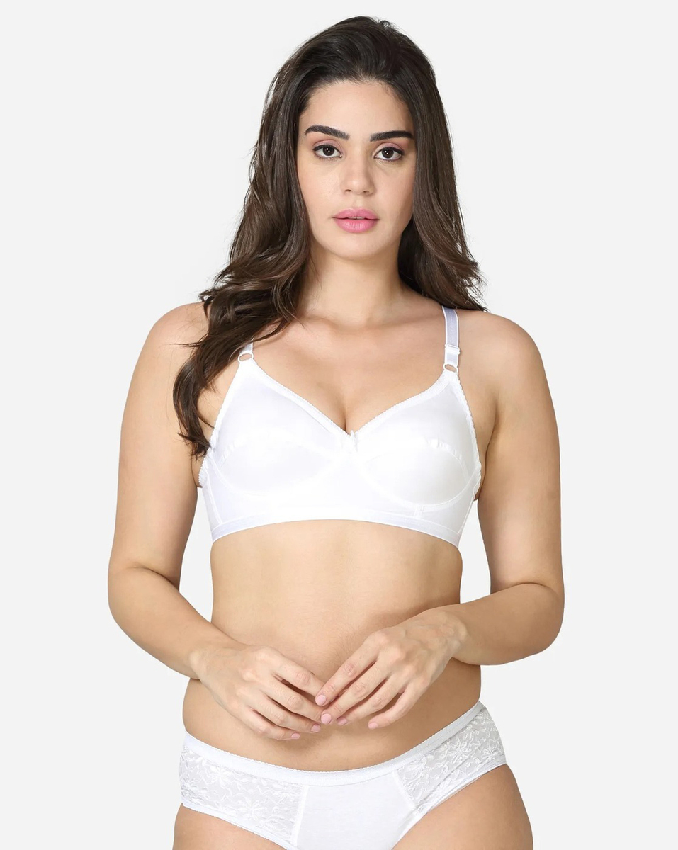 Buy V-Star Ladies Solid White Bra Online - Lulu Hypermarket India