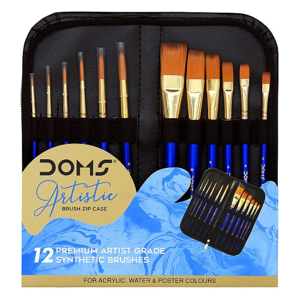 Doms Artistic Brush Zip Case 7749