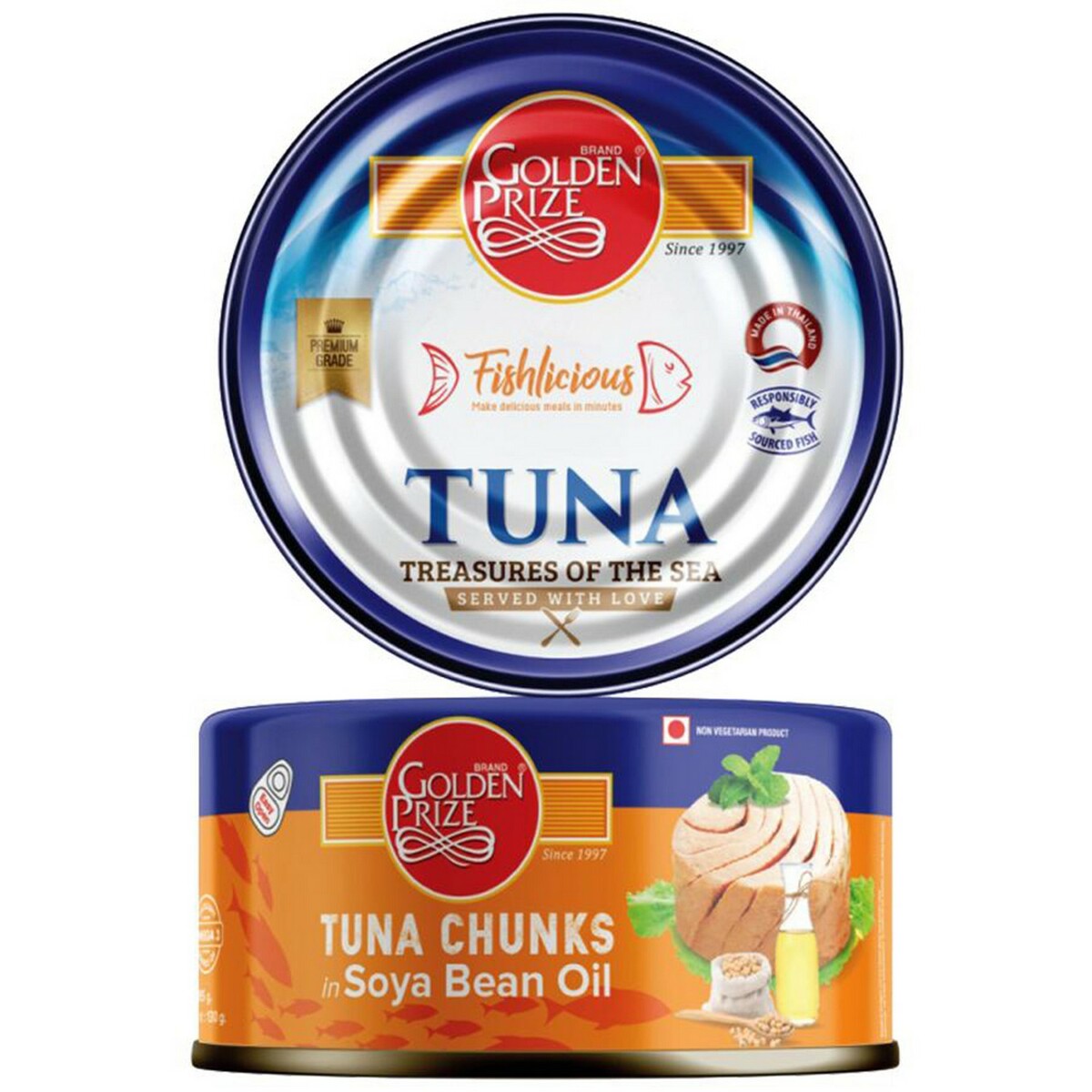 Golden Prize  Tuna Chunks In Soybean Oil 185G