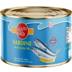 Golden Prize Sardine In Natural Oil 200G