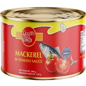 Golden Prize  Mackerel  In Tomato Sauce 200G