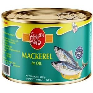 Golden Prize  Mackerel  In Oil 200G