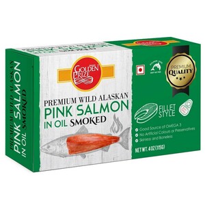 Golden Prize Pink Salmon Smoked  Fillet  In Oil 115G