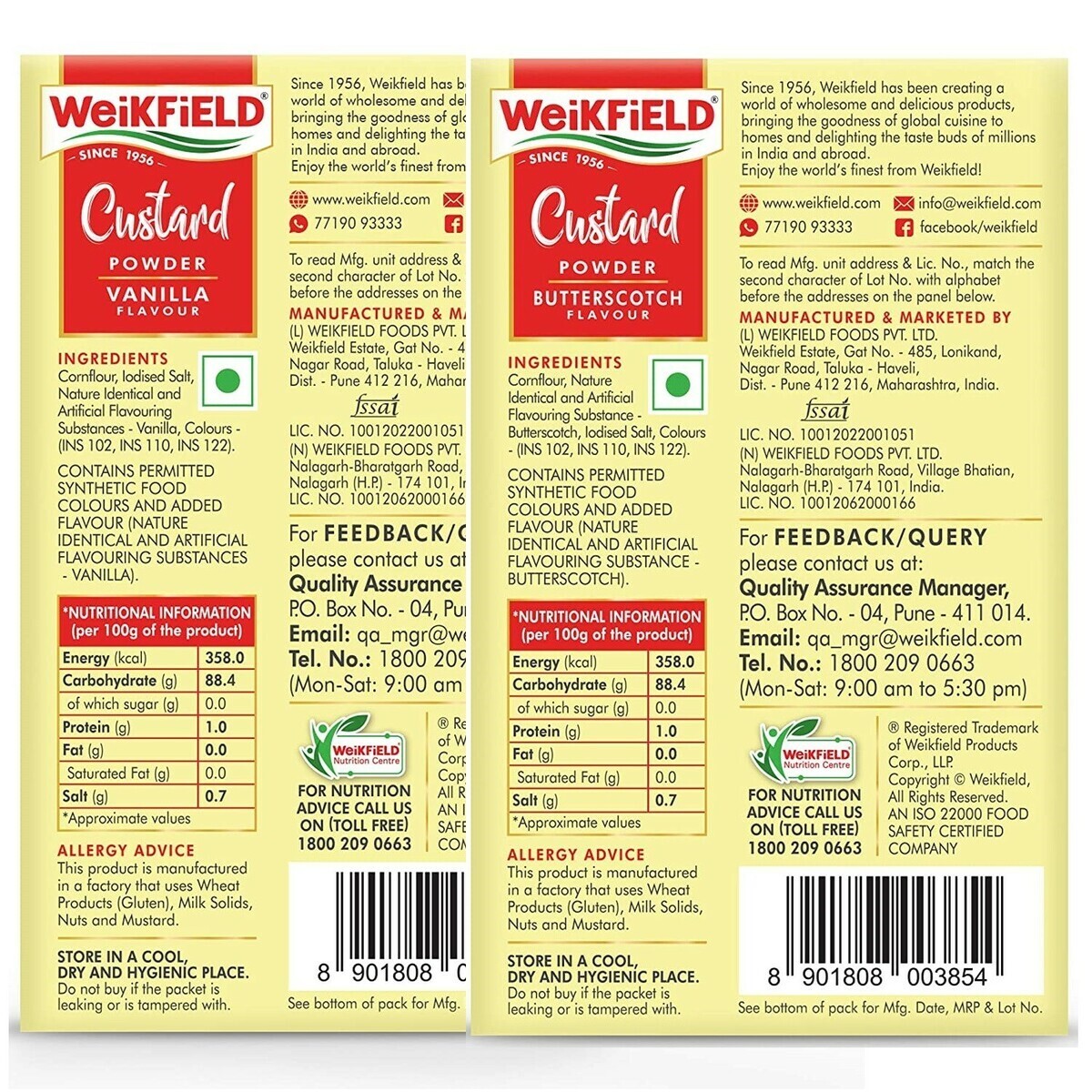 Weikfield Custard Butterscotch & Vanilla 100g Offer