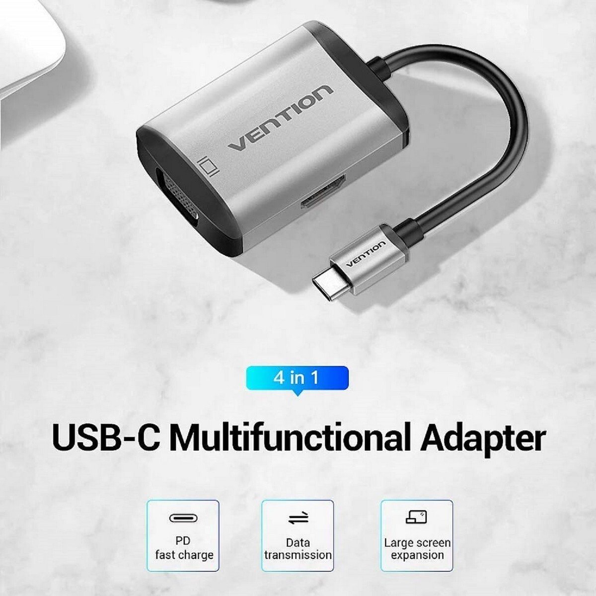 Vention USB-C To HDMI/VGA/USB Converter-TFAHB