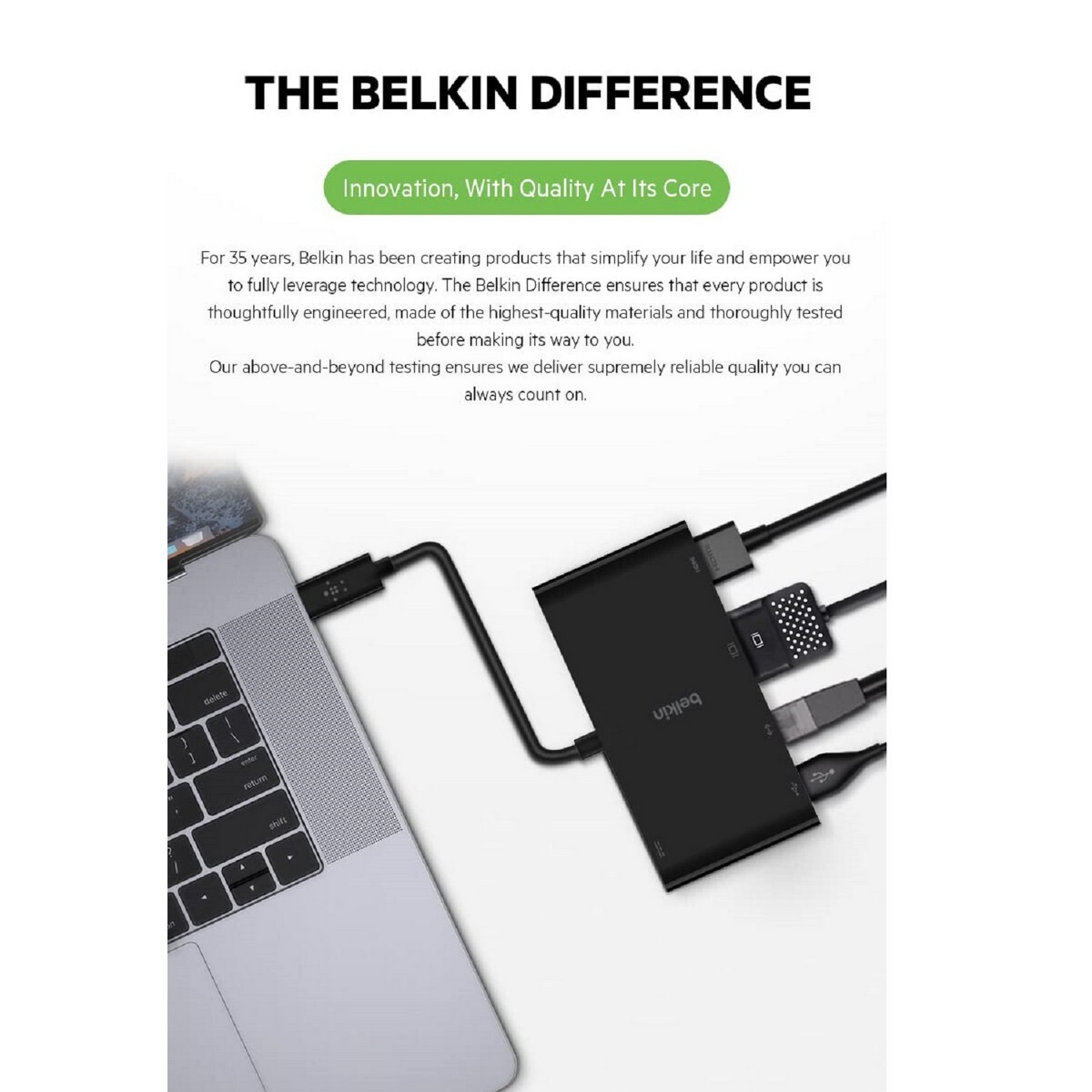 Belkin Type-C MultiMedia+Charge Adapter 100W