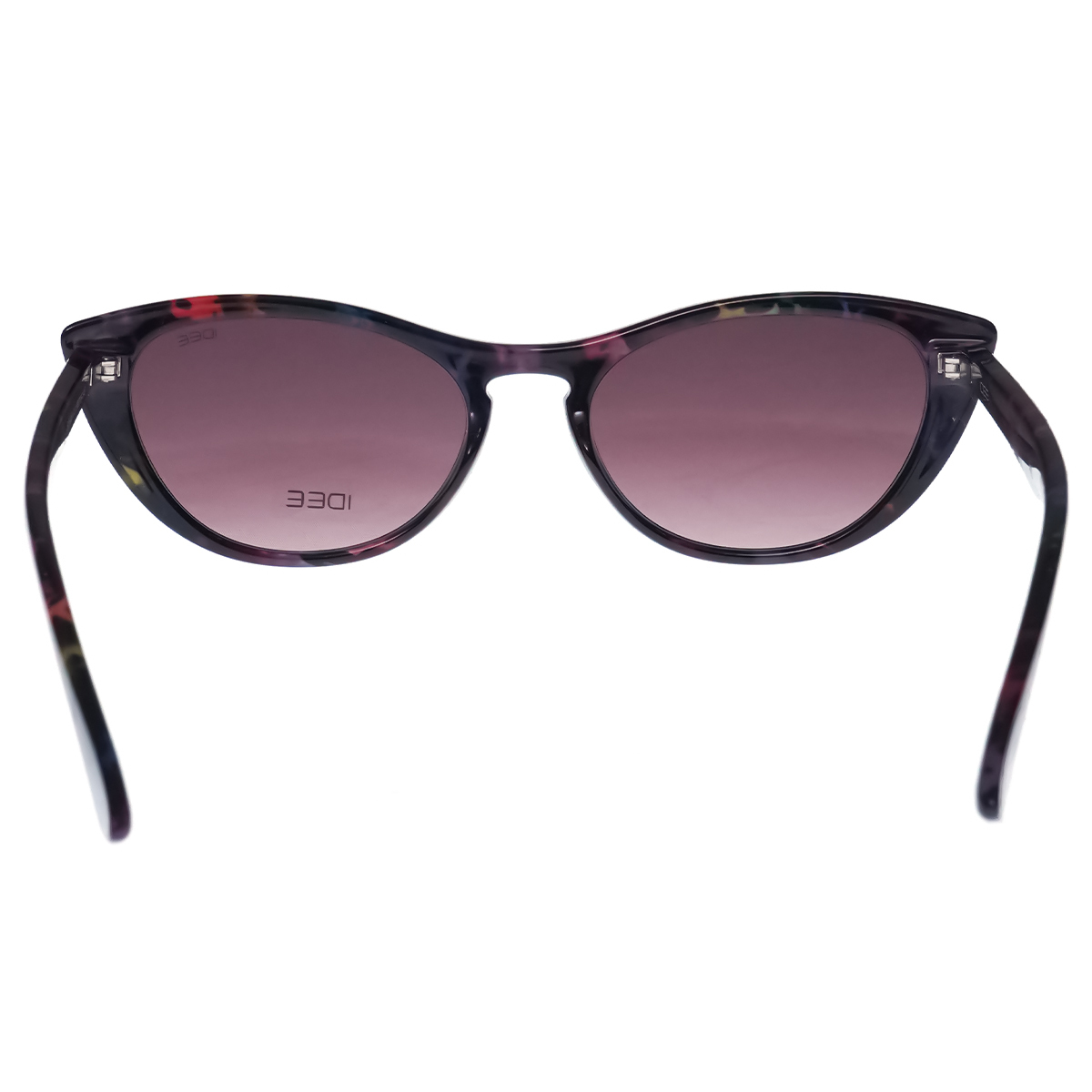 Idee Ladies Yellow Purple Red Demi-Shiny Light Gold Frame With Burgundy Gradient Lens Sunglass