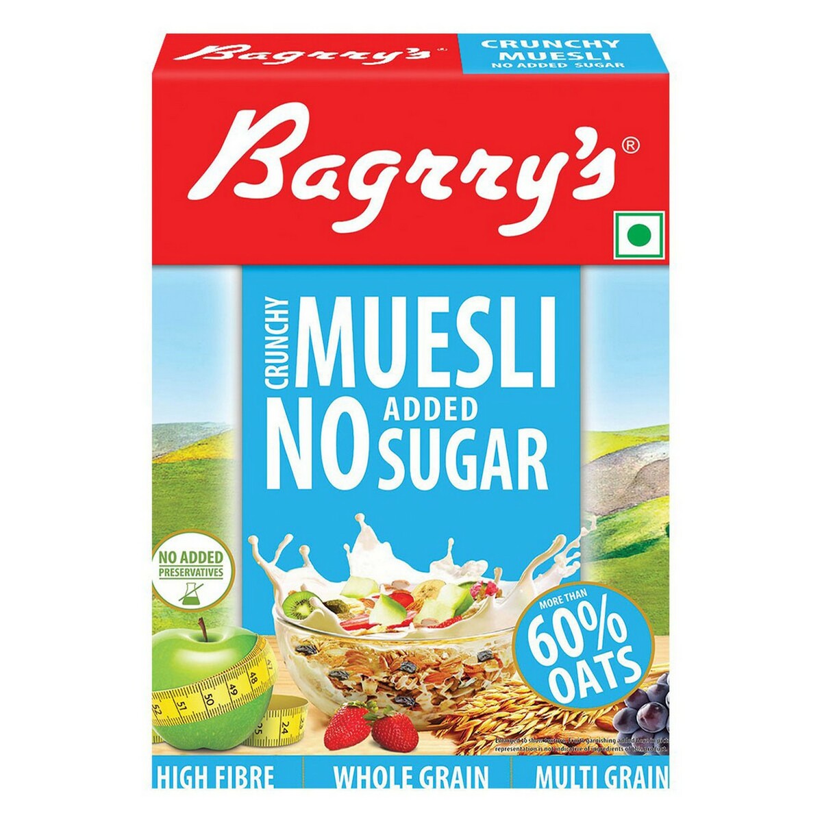 Bagrrys No Sugar Crunchy Muesli 500gm