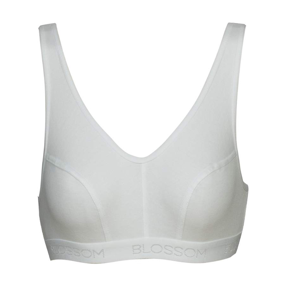 Buy Blossom Sports Bra Full coverage and comes with diagonal cut cups-  White Online - Lulu Hypermarket India