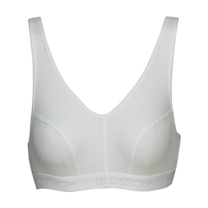 Blossom Sports Bra  Full coverage and comes with diagonal cut cups- White