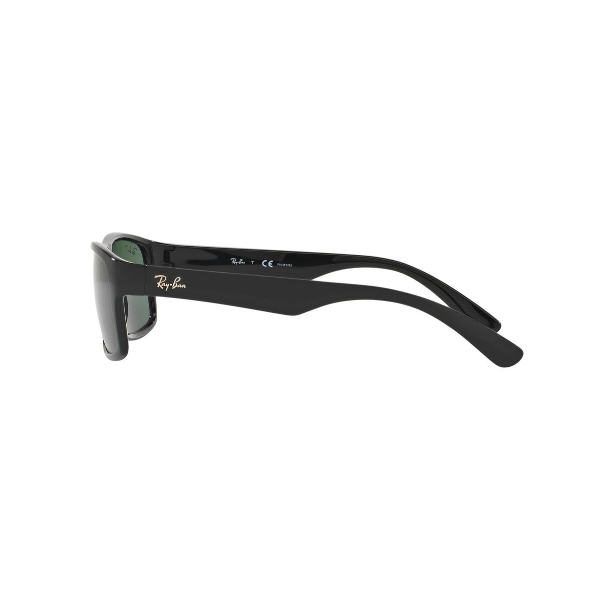 Rayban Unisex Black Frame With Polar Green Lens Sunglass