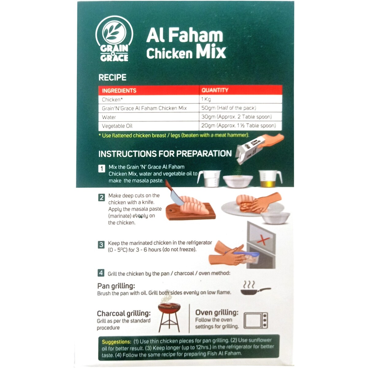 Grain n Grace Al Faham Chicken Mix 100g