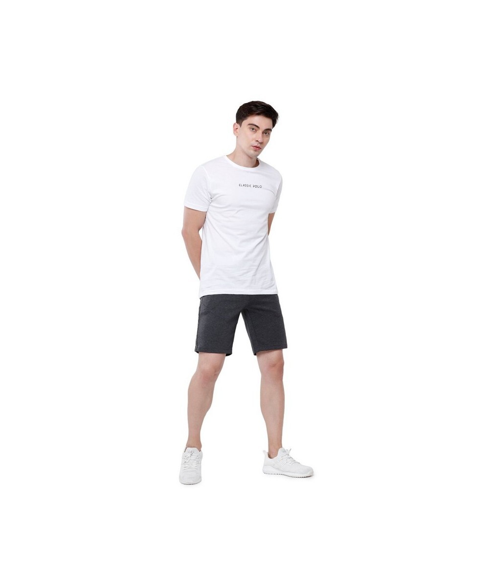 Classic Polo Mens Slim Fit White Solid Shorts