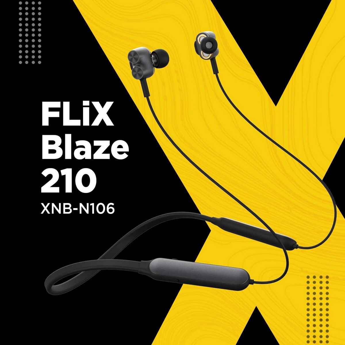 Flix Wireless Neckband XNB-N106 Black