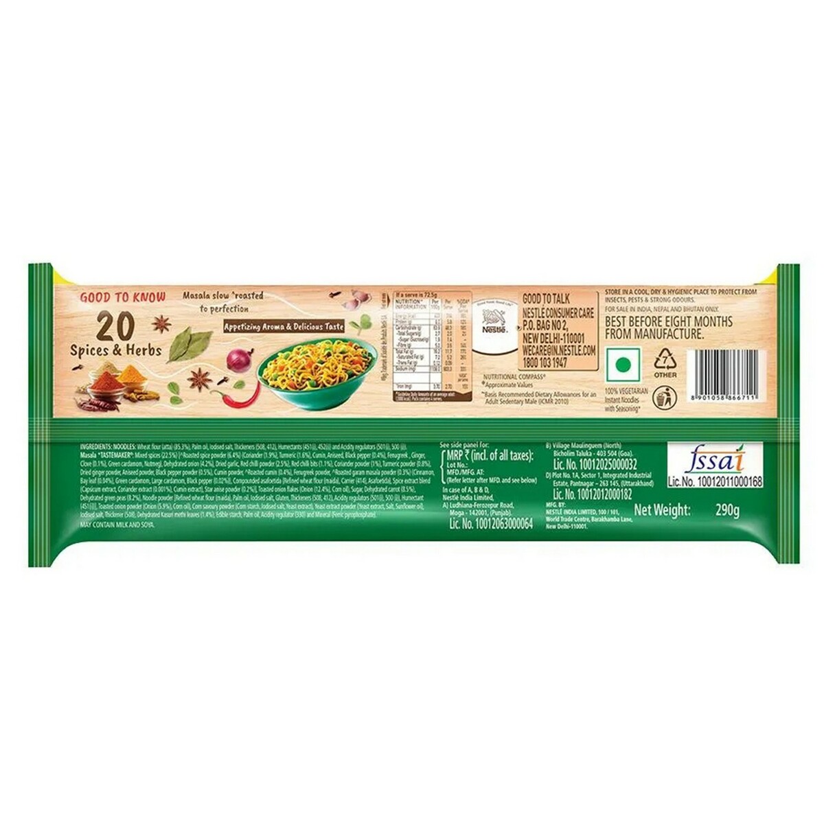 Maggi 2-Min Noodles Vegetable Atta 290gm