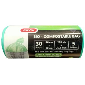 Lulu Compostable Garbage Bag Green 46x52 30s