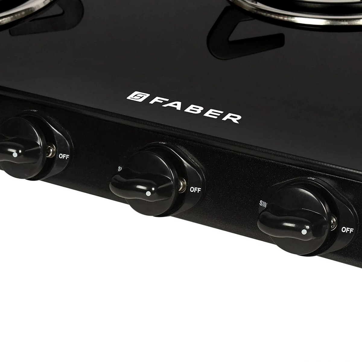 Faber Gas stove 3 Burner Glass Cooktop Jumbo 3BB Black