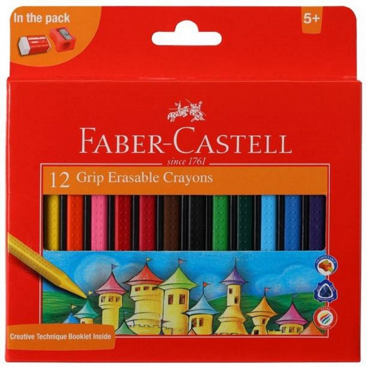 Faber Castell Erasble Grip Crayon 12Pcs 122912