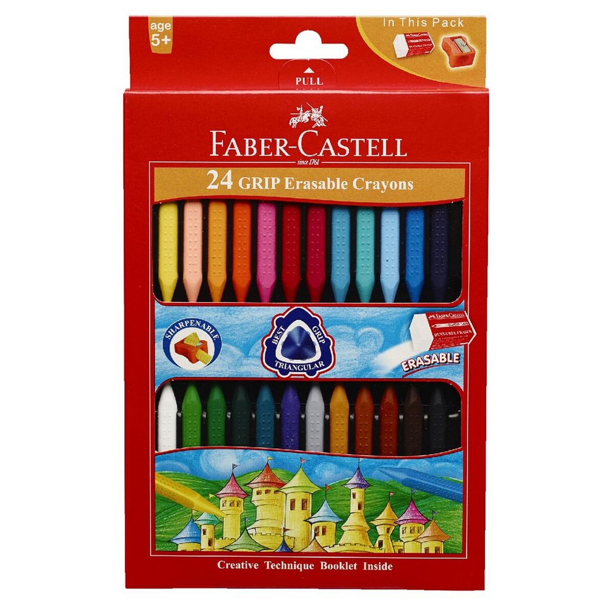 Faber Castell Erasable Grip Crayon 24 Shade 122924