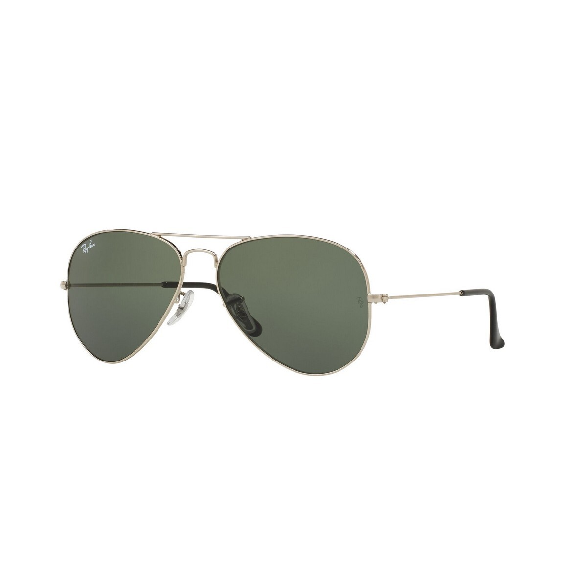 Rayban Unisex Silver Frame With Crystal Green Lens Sunglass