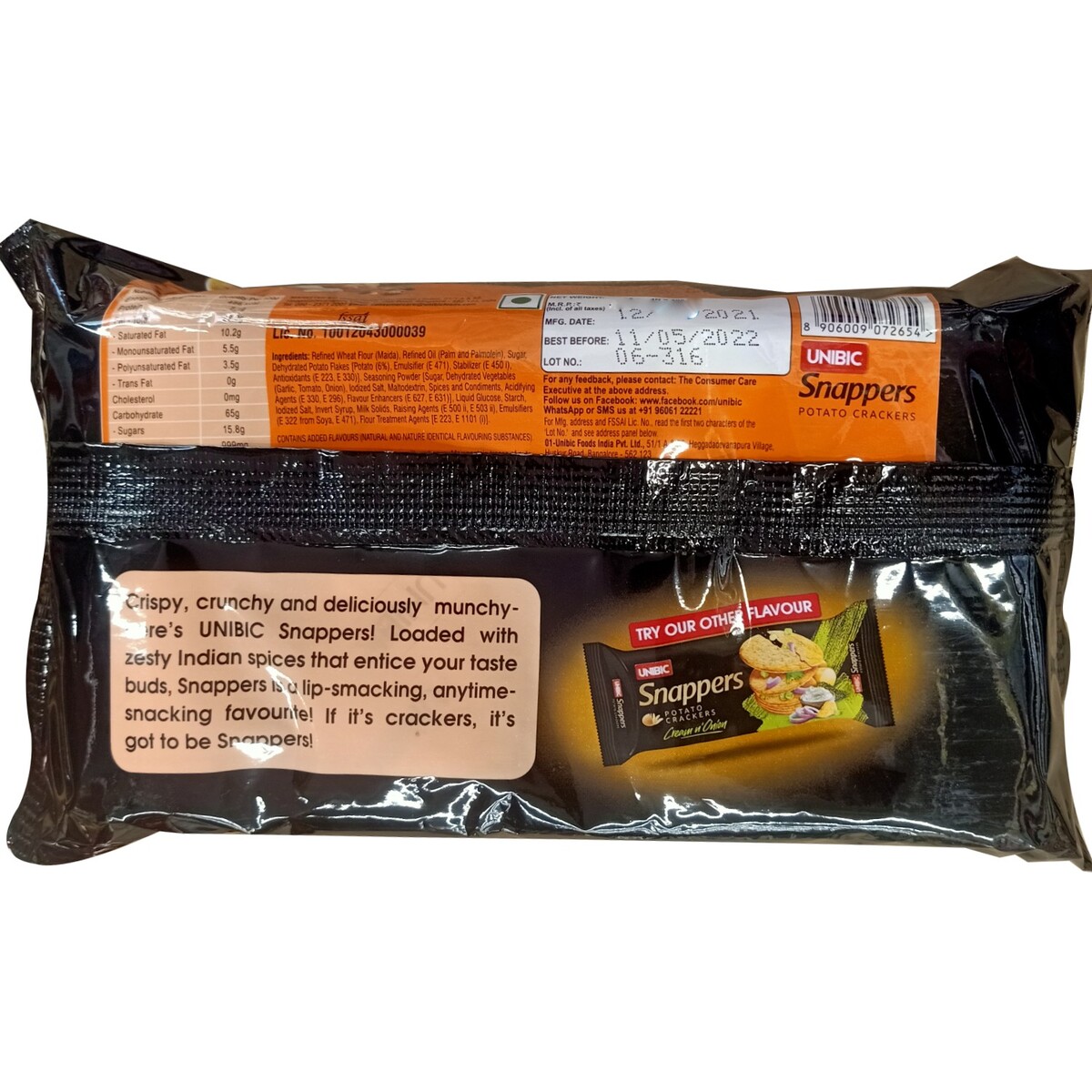 Unibic Snappers Indi Spice 300g