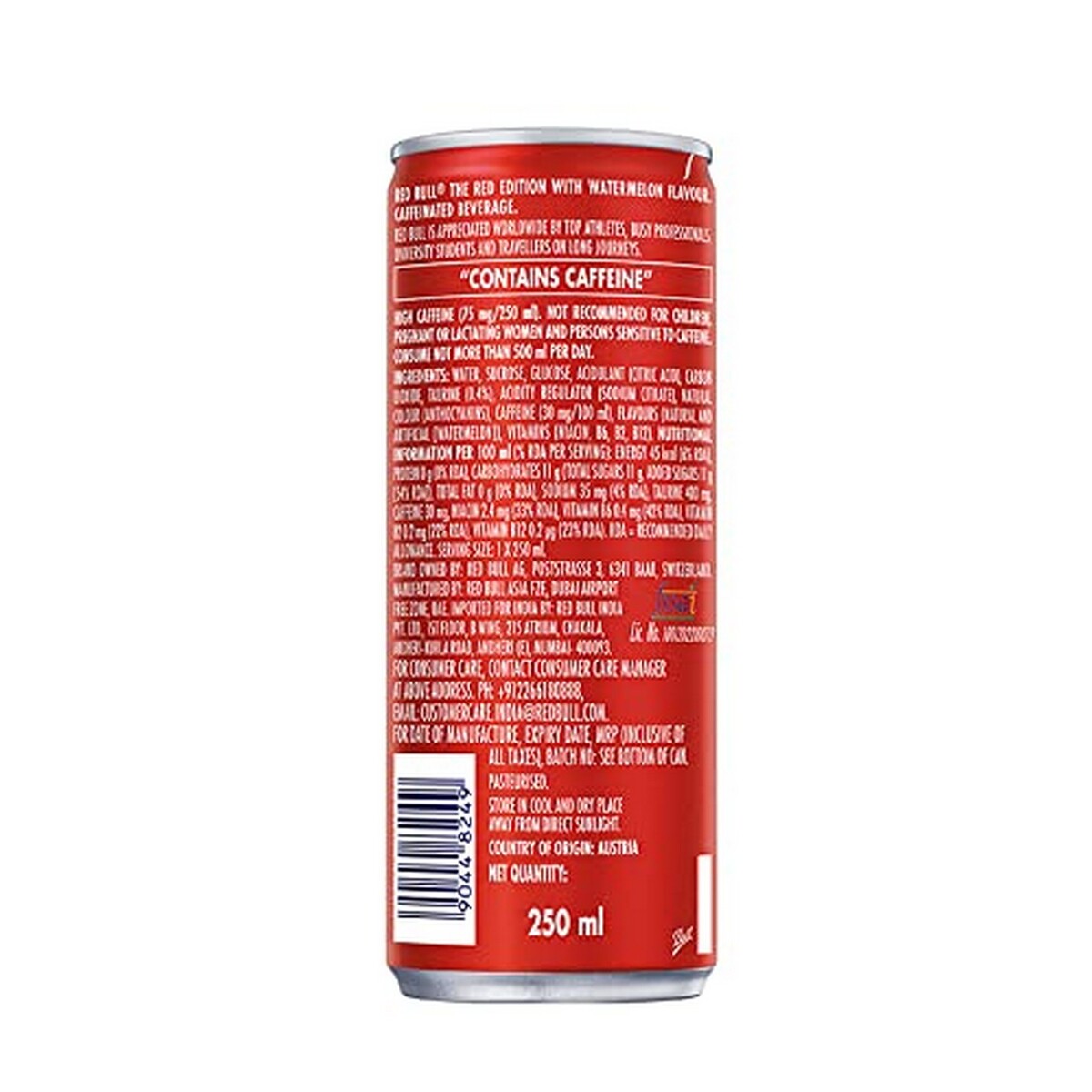 Red Bull Water Melon Red Edition Can 250ml