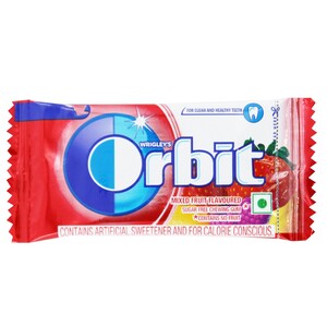 Wrigley's Chewing Gum Orbit Mixed Fruits Flavour Sugar Free 4.4g