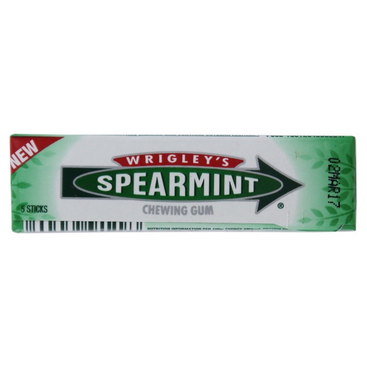 Wrigley's Chewing Gum Spearmint 5 Stick