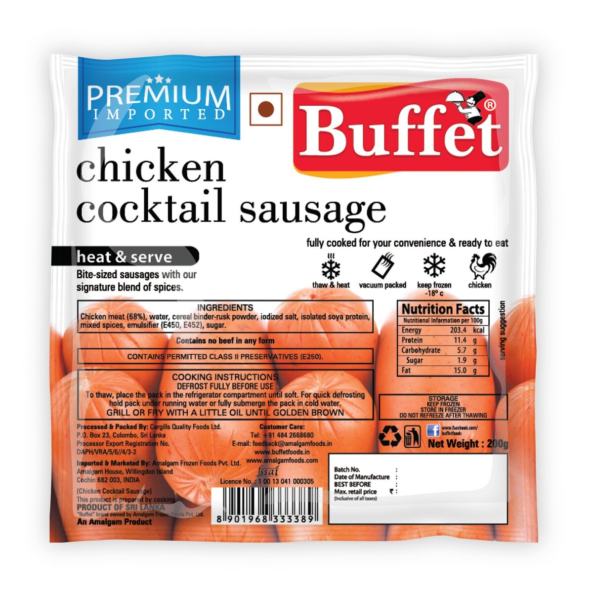 Buffet Chicken Cocktail Sausage 200gm