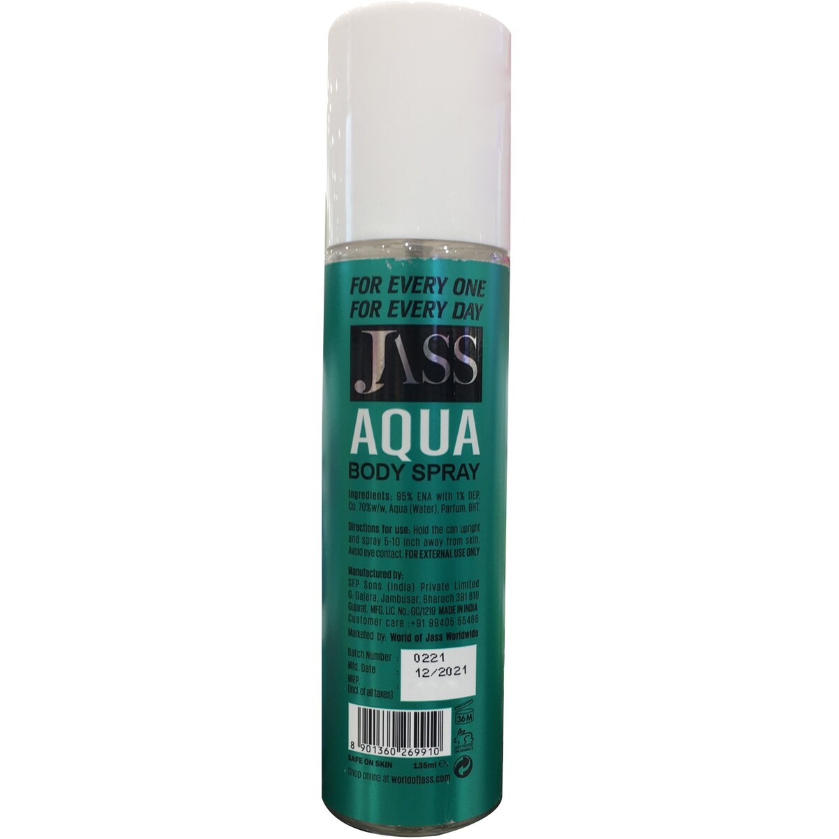 Jass Aqua Body Spray 135ml