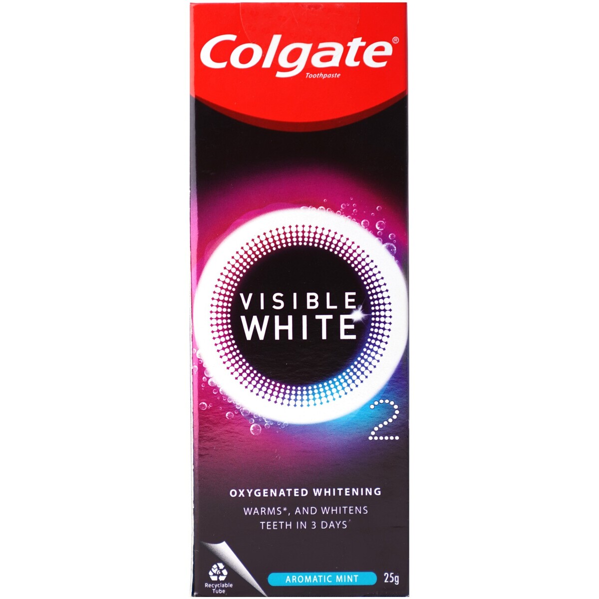 Colgate Toothpaste Visible White O2 Aromatic Mint 25g