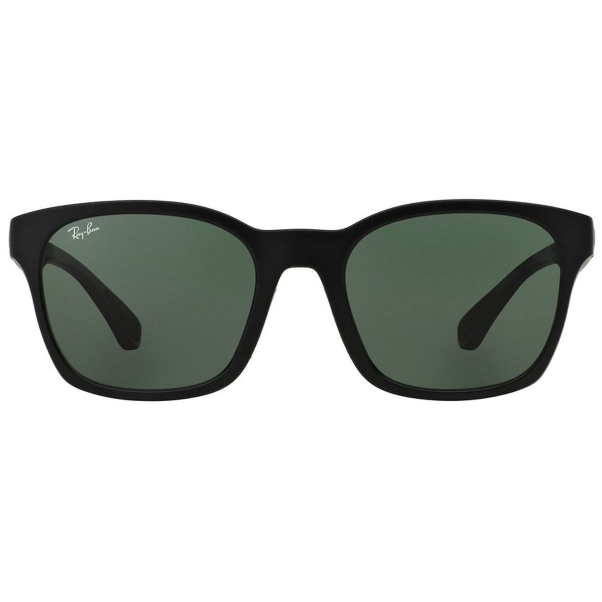Rayban Mens Matte Black Frame With Green Lens Sunglass