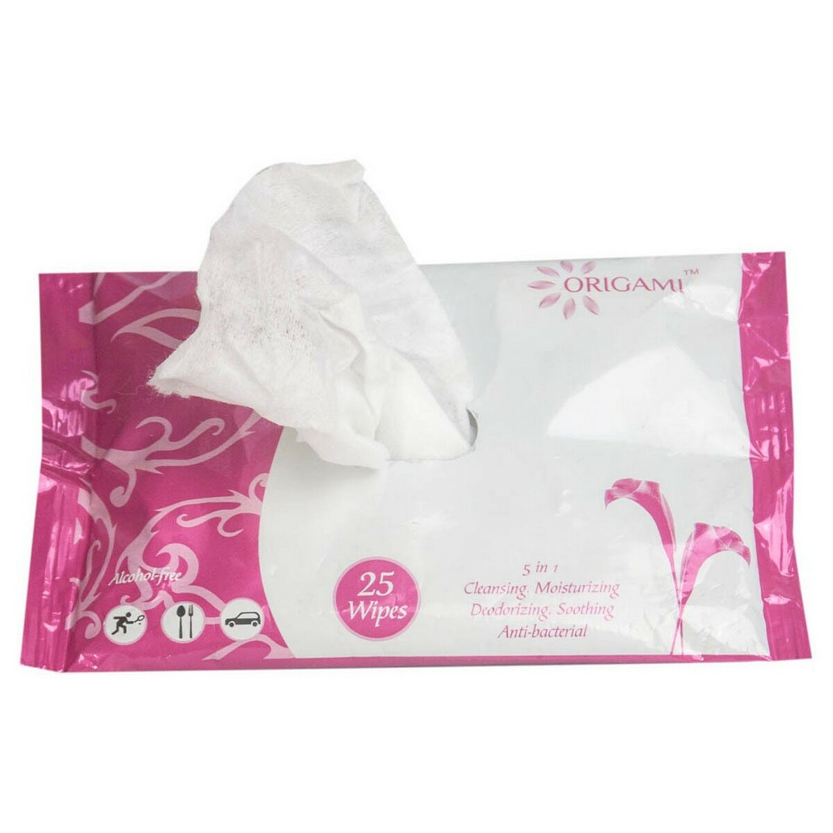 Origami Wet Wipes Rose 25's