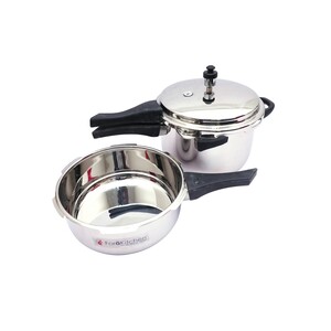 Fora Kitchen Stainless Steel Pressure Cooker Combo Induction Based 5+3.5L